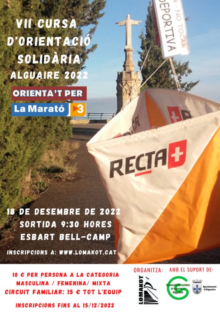 7a Cursa d’Orientació Solidària d’Alguaire 2022 Orienta’t per La Marató de TV3
